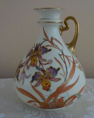 Antique Stoke On Trent Pointons Floral Handled Ewer Jug Pitcher Vase Gol Gilt