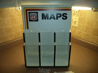 Vintage Phillips 66 Gas Station Owner Road Maps Display Rack