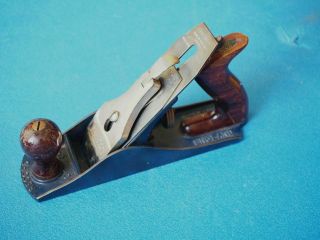 Rare Record No 4 Smoothing Wood Plane England W/corrugated Sole Rosewood Handles