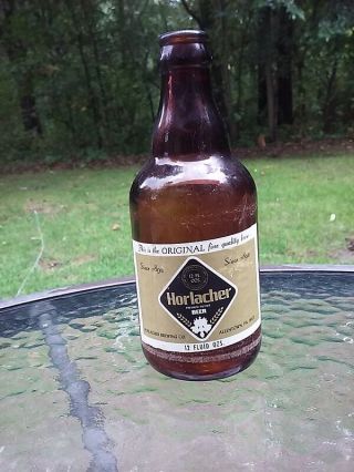 Horlacher Steinie Beer Bottle Premium Pilsner 12oz Vintage 1960s Allentown Pa