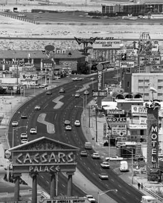1967 Las Vegas Strip Glossy 8x10 Photo Casinos Print Caesars Palace Poster Sands