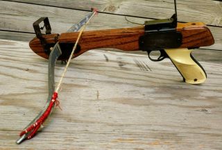Vintage Wham - O Powermasterwood Crossbow Pistol Grip Rifle Style Action Hunting