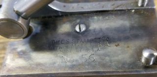 Antique STARRETT 56 Surface Gage Scribe INDICATOR Holder • Machinist Tools ☆USA 3