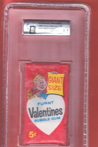 1961 Topps Giant Size Funny Valentines Wax Pack Gai 9.  5 Gem