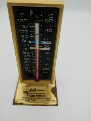 Vintage Advertising Thermometer From Ad Gifts In Houston Texas 4 1/4 " Tall