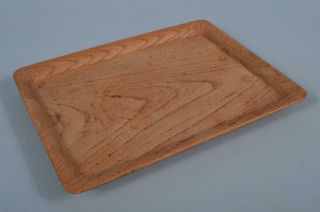 K3882: Japanese Zelkova Wooden Tray/plate Senchabon Tea Ceremony