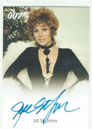 James Bond Heroes & Villains Autograph Card Jill St John As Tiffany Case