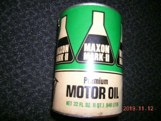Maxon Mark Ii One Full Quart Motor Oil Can Graphics