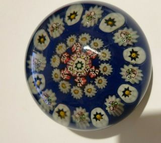Vintage Paul Ysart Pattern Concentric Millefiori Glass Paperweight