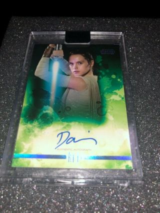 Daisy Ridley Rey 2019 Topps Star Wars Stellar Signatures Autograph Card /40
