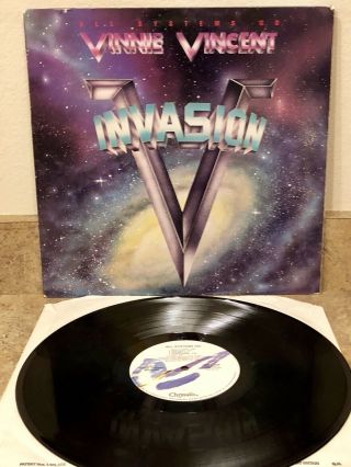Vinnie Vincent Invasion - All Systems Go Vinyl Lp Album Promo 1988 Press Vg,