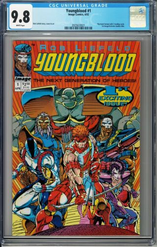 Youngblood 1 (april,  1992) Cgc 9.  8 Wp First Image Extreme Title Liefeld