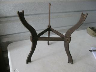 Vintage 3 Leg Cast Iron Plant Stand Table Steampunk Industrial