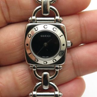 Gucci 6400l Ladies Stainless Steel Black Dial Swiss Made Watch