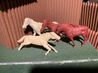 Marx Fort Apache Rin Tin Tin,  Cavalry Horse,  Indian Horse,  Indian Pony 60mm,  54m