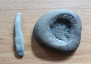 Susquehannock Indian Mortar Bowl/paint Dish And Pestle Snyder County Pa.