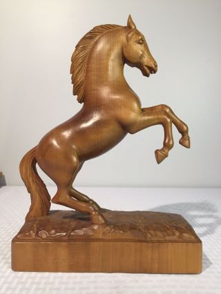 Antique 13” German Black Forest Carved Horse Signed Dobin Switzerland