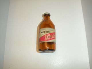 Vintage Pilsener Miniature Glass Beer Bottle,  Salesman Sample,  No Deposit,  Duraglas