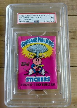 1985 Topps Garbage Pail Kids 1st Series Wax Pack Psa 7 Nm