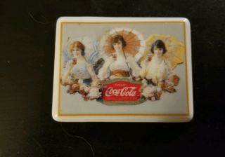 Vintage Coca Cola Magnet Refrigerator Ladies Ceramic