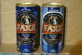 Two Large Faxe Cans - Russia / Denmark - Holiday Special Issues