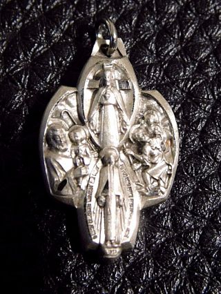 Catholic Sterling Silver Icon Crucifix Cross Jesus & Saints Pendant Charm Medal