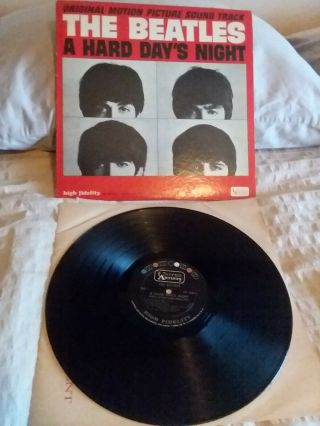 The Beatles Lp A Hard Days Night,  1st Pressing 1964 Misprint Vg,  /nm -