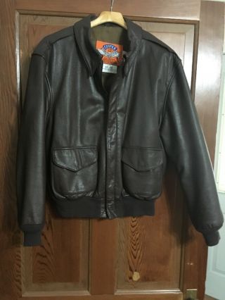 Us Army Aaf Air Force A - 2 Leather Flight Jacket Cooper