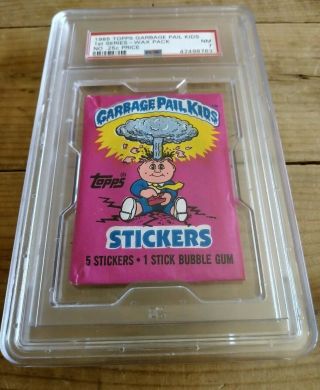 1985 Topps Garbage Pail Kids 1st Series Wax Pack Psa 7 Nm Freshly Graded