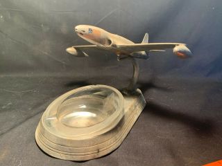 Vtg Allyn Sales? Aero Novelty Co.  Desk Model Plane Airplane Statue Ashtray