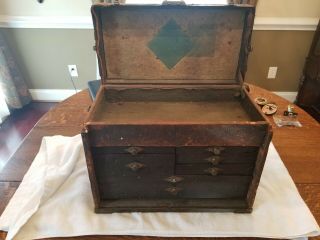 Vintage Wedell & Boers Machinist Tool Chest 7 Drawers Will Sell Parts Or