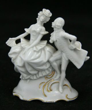 Vintage Fraureuth Porcelain Figurine Romantic Courting Victorian Couple