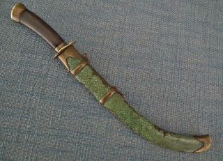 Antique Chinese Miniature Sword Dao Dagger Knifeqing Dynasty Very Rare