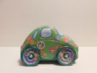 Vintage Tin Vw Peace Beetle,  Cute Toy And/or Box,  Collectible,  Rare