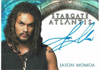 Stargate Atlantis Seasons 3 & 4 Autograph Card Jason Momoa As Ronon Dex