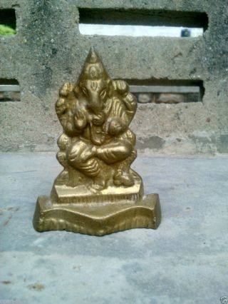 Brass Statue Of Ganesh Ganesha Hindu Elephant God Of Success And Good Luck