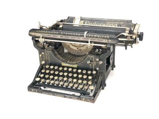 Antique 1920’s Underwood No.  3 Standard Vintage Typewriter 12 In.