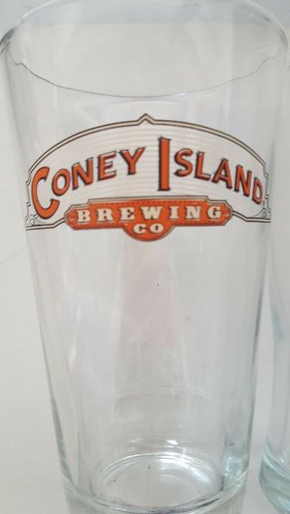 Coney Island Brewing Co & Brooklyn brewery Set of Two (2) Glasses 2