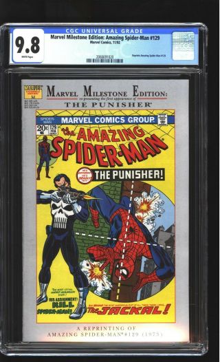 Marvel Milestone Spider - Man 129 Cgc 9.  8 Nm/mint 1st Punisher Marvel 1992