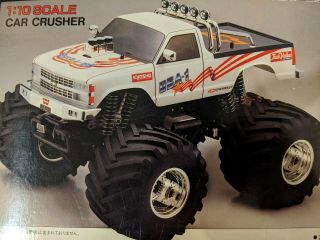 Vintage Kyosho Electric Usa 1 Usa - 1 4x4x4 Monster Truck Artr Car Crusher