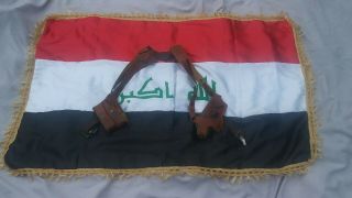 Operation Iraqi Freedom Iraqi Made Shoulder Holster & Iraqi Flag,  Vet Bring Back