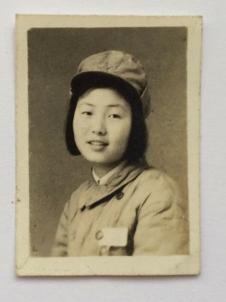 1950s China Pla Woman Soldier Chest Mark Chinese People 