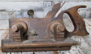 Antique Sandusky Tool Company OHIO Carpenter Wood Molding Plow Plane 124 Tool 2