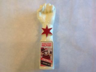 Revolution Brewing Fistmas Holiday Ale Beer Tap Handle.  12 " Tall.