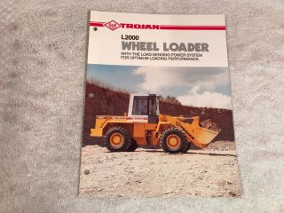 Rare Trojan L2000 Wheel Loader Tractor Dealer Sales Brochure