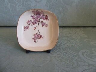 Vintage Satsuma Dish - Cherry Blossom - Approx.  8 Cm.  X 8 Cm.