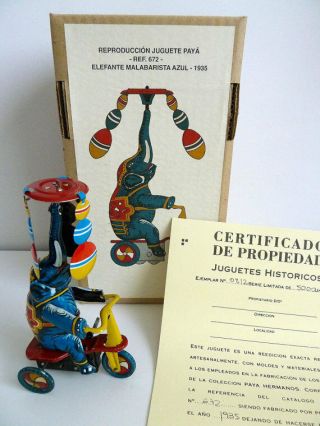 Rare Vintage Paya Wind - Up Mib All Tin Toy Made In Spain