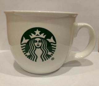Starbucks 2016 Siren Mermaid Logo 14 Oz Coffee Mug Cup Bone White