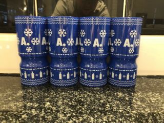 4x Absolut Vodka Christmas Plastic Reusable Cups Pub Shed Bar Man Cave