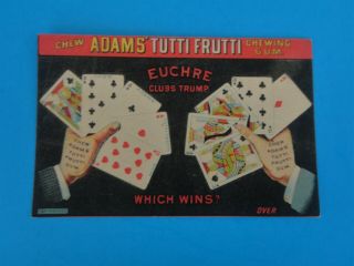 Vintage Old Adam’s Tutti Frutti Chewing Gum 1890 Victorian Trade Card